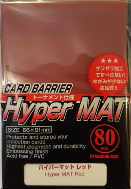 Buy KMC Hyper Mat Red (80CT) Large Magic Size Sleeves in NZ. 