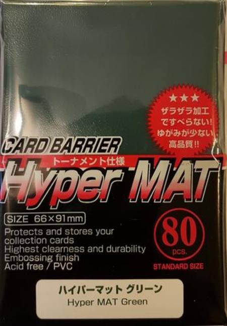 Buy KMC Hyper Mat Green (80CT) Large Magic Size Sleeves in NZ. 