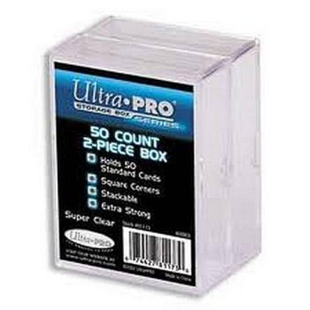 Ultra Pro 2-Piece 50CT Clear Card Storage Box, 2 Pack