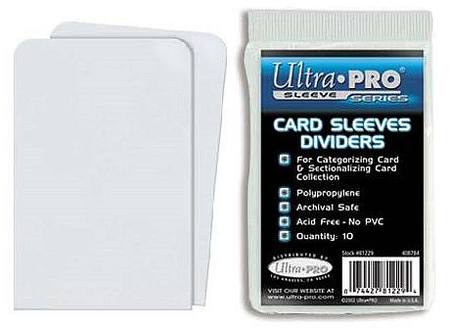 Buy Ultra Pro White Card Sleeve Dividers in NZ. 
