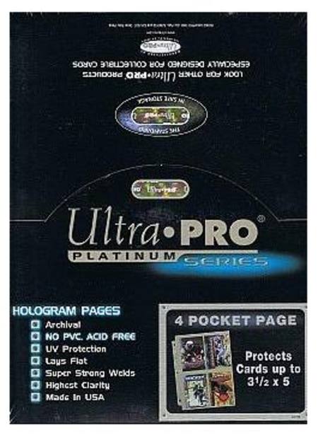 Buy Ultra Pro 4 Pocket Pages 100 Count Box in NZ. 