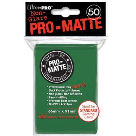 Buy Ultra Pro Pro-Matte Green (50CT) Regular Size Sleeves in NZ. 