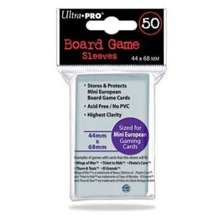 Buy Ultra Pro 44mm X 68mm Mini European Board Game Sleeves (50CT) in NZ. 