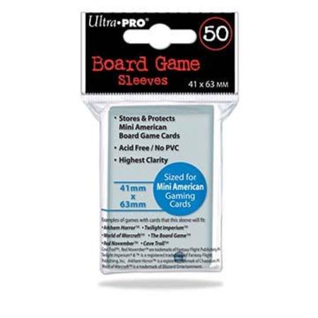 Buy Ultra Pro 41mm X 63mm Mini American Board Game Sleeves (50CT) in NZ. 