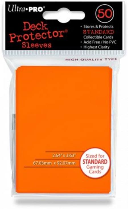 Ultra Pro Candy Orange Deck Protectors (50CT) Regular Size Sleeves