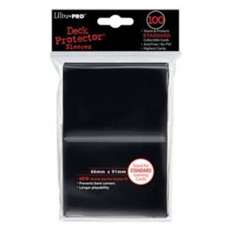 Buy Ultra Pro (100CT) Solid Black Standard Size Deck Protectors in NZ. 