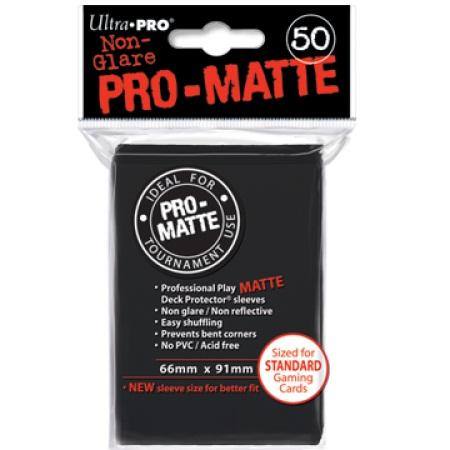 Buy Ultra Pro Pro-Matte Black (50CT) Regular Size Sleeves in NZ. 