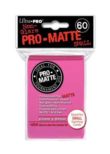 Buy Ultra Pro Pro-Matte Bright Pink (60CT) YuGiOh Size Sleeves in NZ. 