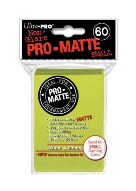 Buy Ultra Pro Pro-Matte Bright Yellow (60CT) YuGiOh Size Sleeves in NZ. 