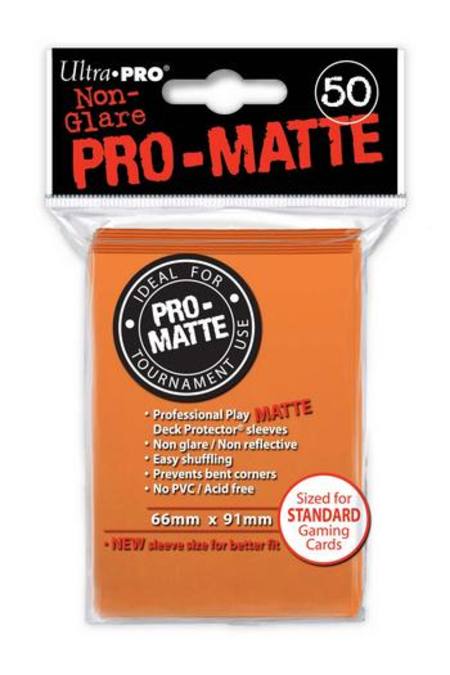 Buy Ultra Pro Pro-Matte Orange (50CT) Regular Size Sleeves in NZ. 