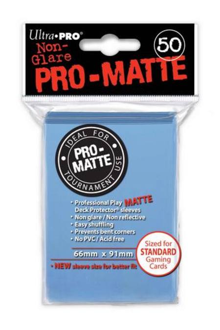 Buy Ultra Pro Pro-Matte Light Blue (50CT) Regular Size Sleeves in NZ. 