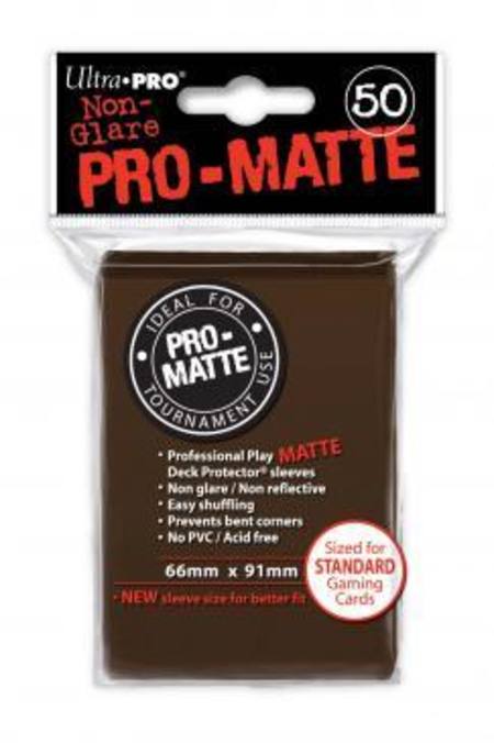 Buy Ultra Pro Pro-Matte Brown (50CT) Regular Size Sleeves in NZ. 