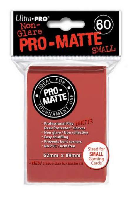 Buy Ultra Pro Pro-Matte Red (60CT) YuGiOh Size Sleeves in NZ. 