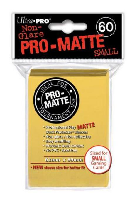 Buy Ultra Pro Pro-Matte Yellow (60CT) YuGiOh Size Sleeves in NZ. 