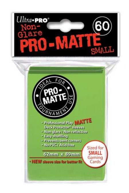 Buy Ultra Pro Pro-Matte Lime Green (60CT) YuGiOh Size Sleeves in NZ. 