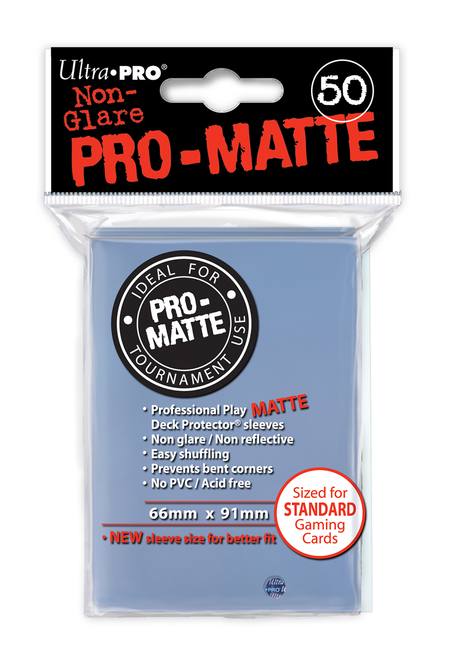 Buy Ultra Pro Pro-Matte Clear (50CT) Regular Size Sleeves in NZ. 