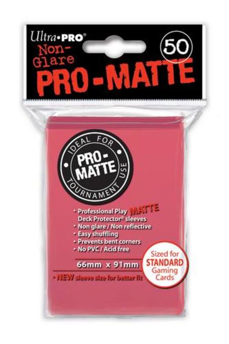 Buy Ultra Pro Pro-Matte Fuchsia (50CT) Regular Size Sleeves in NZ. 