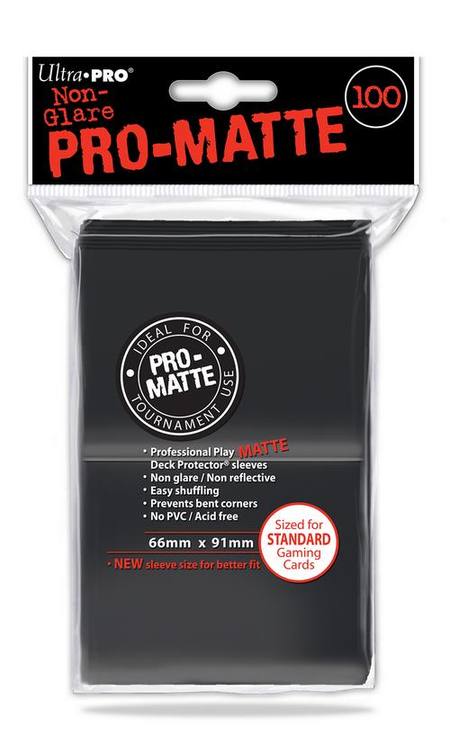 Buy Ultra Pro (100CT) Pro-Matte Black Standard Deck Protectors in NZ. 