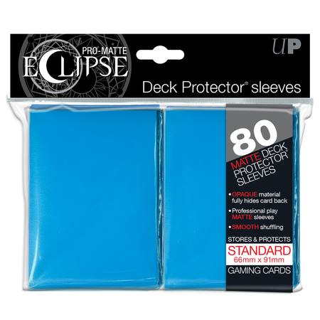 Buy Ultra Pro Pro-Matte Eclipse Large (80CT) Light Blue Sleeves in NZ. 