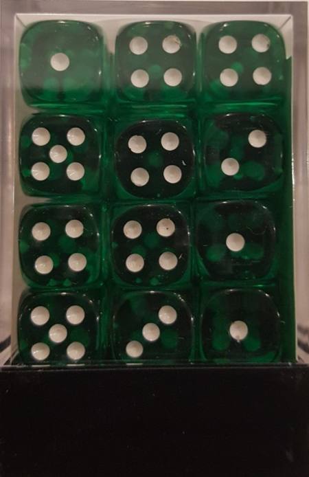 Buy Translucent D6 12mm Green/white  (36CT) in NZ. 