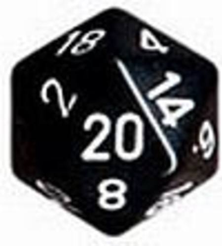 Buy Opaque Jumbo 34mm D20 Black with White in NZ. 