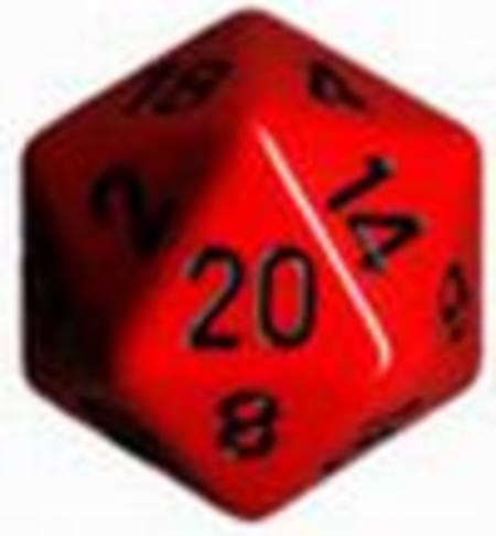 Opaque Jumbo 34mm D20 Red with Black