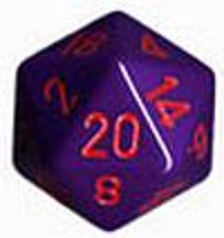 Opaque Jumbo 34mm D20 Purple with Red