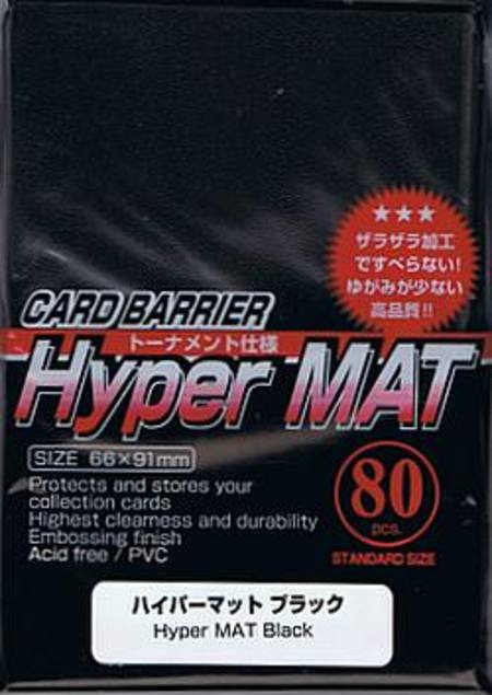 KMC Hyper Mat Black (80CT) Large Magic Size Sleeves