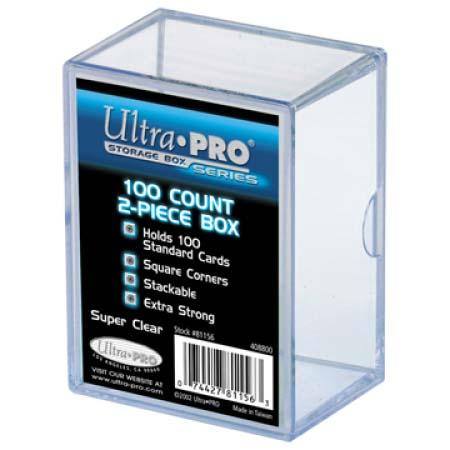 Ultra Pro 2-Piece 100 Count Clear Card Storage Box