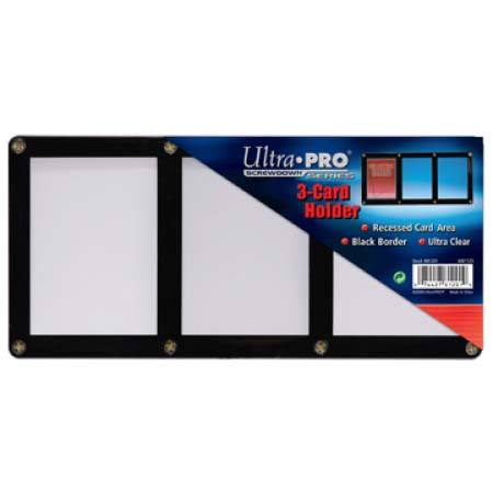 Ultra Pro 3-Card Black Frame Screwdown Holder