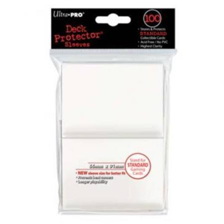Ultra Pro (100CT) Solid White Standard Size Deck Protectors
