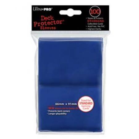 Ultra Pro (100CT) Solid Blue Standard Size Deck Protectors
