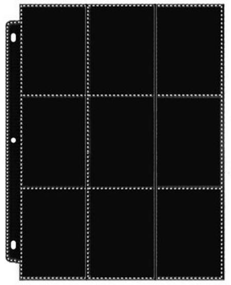 Ultra Pro 18 Pocket Sideloading Black Back Pages 50 Count Box