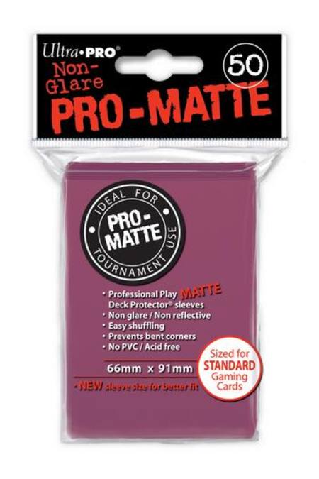 Buy Ultra Pro Pro-Matte Blackberry (50CT) Regular Size Sleeves in NZ. 