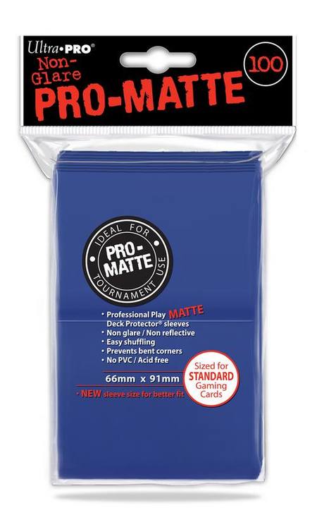 Buy Ultra Pro (100CT) Pro-Matte Blue Standard Deck Protectors in NZ. 