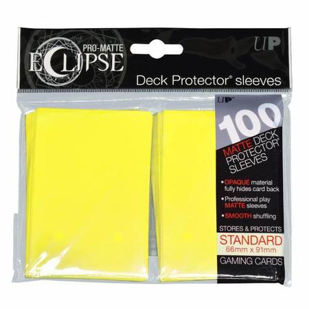 Ultra Pro Pro-Matte- Eclipse Lemon Yellow (100CT) Regular Sleeves