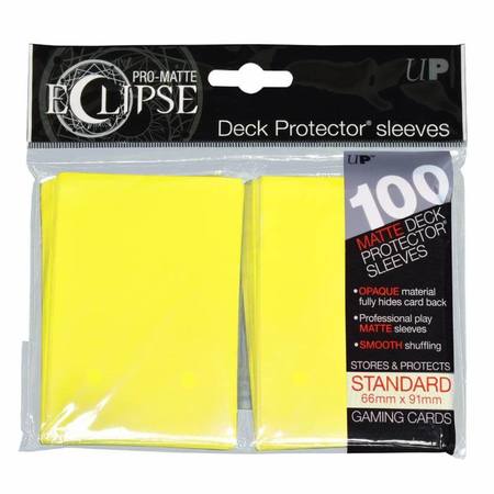 Buy Ultra Pro Pro-Matte- Eclipse Lemon Yellow (100CT) Regular Sleeves in NZ. 