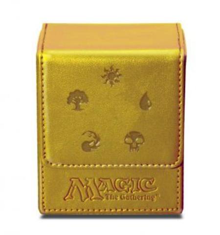 Ultra Pro Magic Magnetic Flip Top Deck Box - Gold All Mana