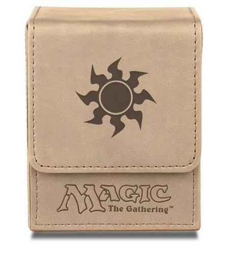 Ultra Pro Magic Magnetic Flip Top Deck Box - Matte White Mana