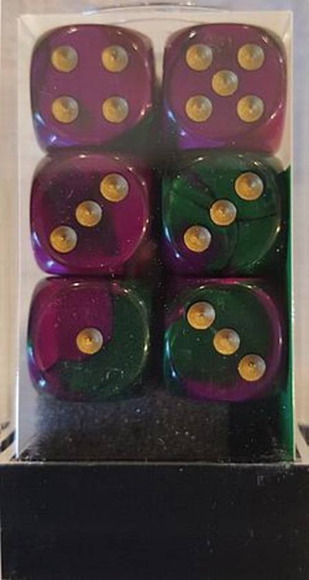 Gemini D6 16mm Green-Purple w/gold (12CT)