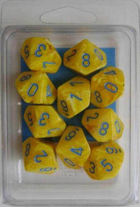 Vortex D10 Yellow w/blue (10CT)