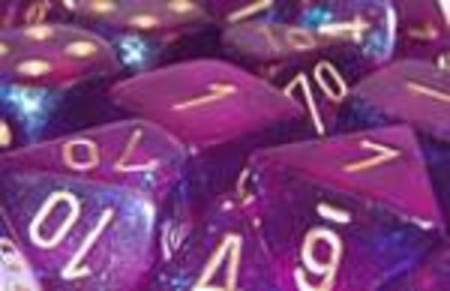 Buy Borealis Royal Purple w/gold Polyhedral 7-Die Set in NZ.