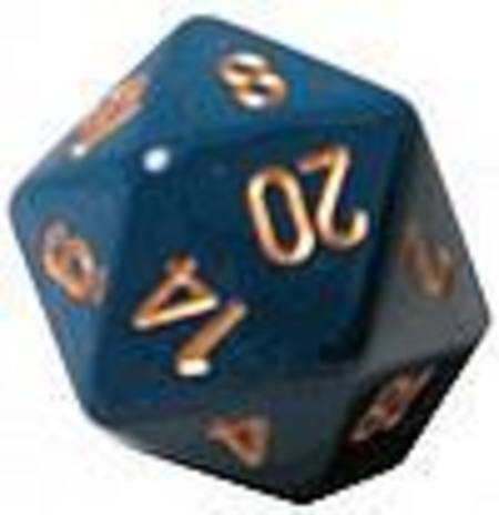 Opaque Jumbo 34mm D20 Dusty Blue with Copper