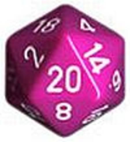 Opaque Jumbo 34mm D20 Light Purple with White