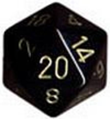 Opaque Jumbo 34mm D20 Black with Gold